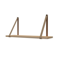 maart Cataract lamp Handles and More - Houten planken met leren plankdragers