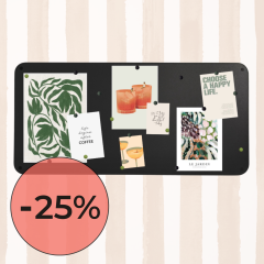 Magneetbord LEXI | 102x49cm Zwart