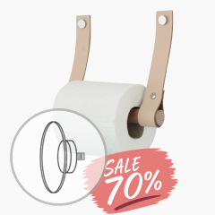 Leren toiletrolhouder | met zuignap