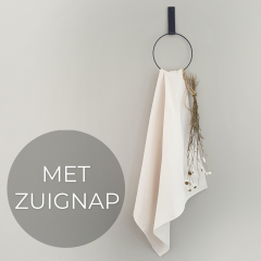 Leren handdoekring | met zuignap