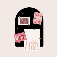 Magneetbord ROMY | 50x35cm Zwart