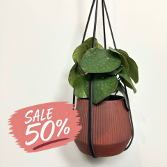Leren plantenhanger 'smal'