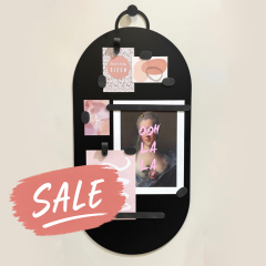 Magneetbord groot | XL Ovaal - Zwart