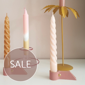 Leren kaarthouders - Suede old pink / goud