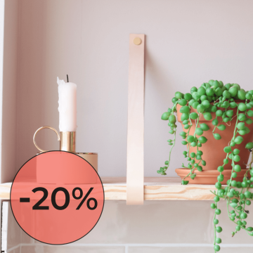 Leren plankdragers - Peach 