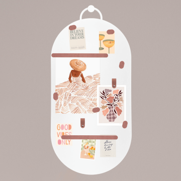 Magneetbord groot - XL Ovaal | Wit