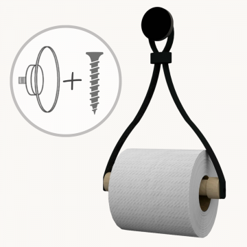 Triangle Leren Toiletrolhouder Naturel