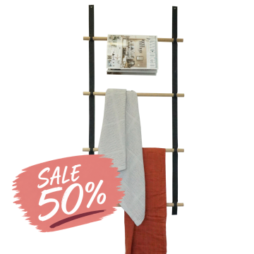 Wandladder / zwart 57cm