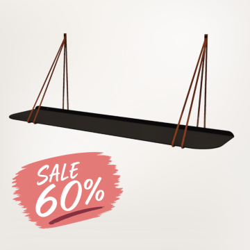 Plank metaal rond | Zwart